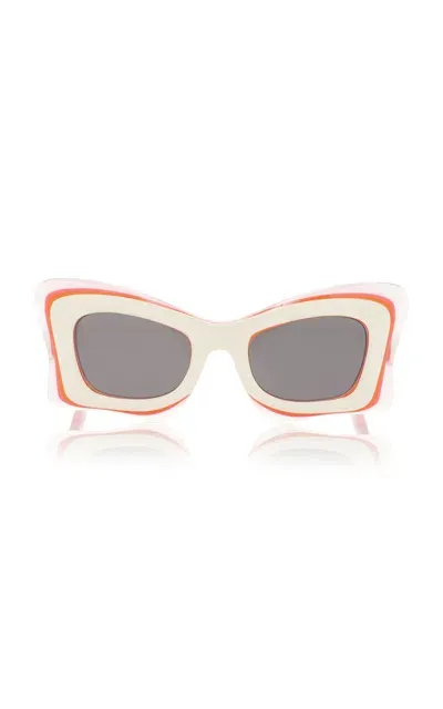 Loewe Paula's Ibiza Cat-eye Acetate Sunglasses In White