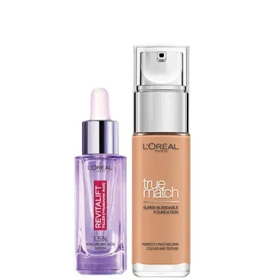 L'oréal Paris L'oreal Paris Hyaluronic Acid Filler Serum And True Match Hyaluronic Acid Foundation Duo (various Sh In 4.5n True Beige