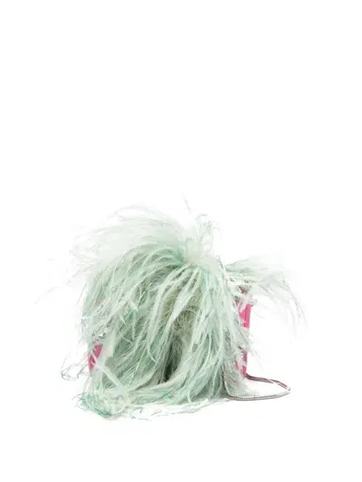 Loulou Feather-embellished Mini Bag In Pink