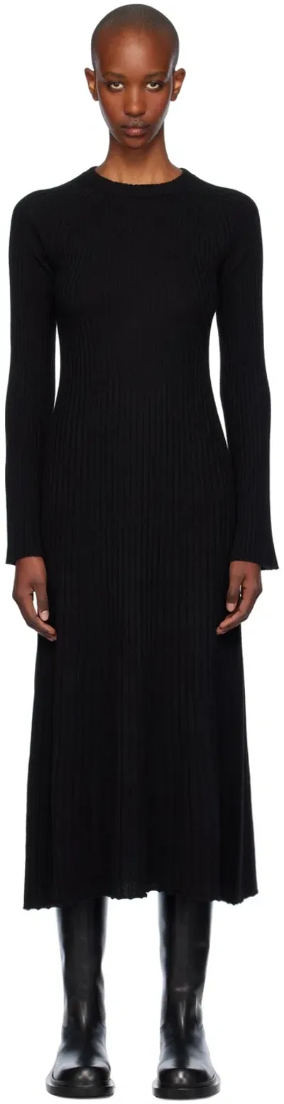 Loulou Studio Black Hobas Knit Midi Dress