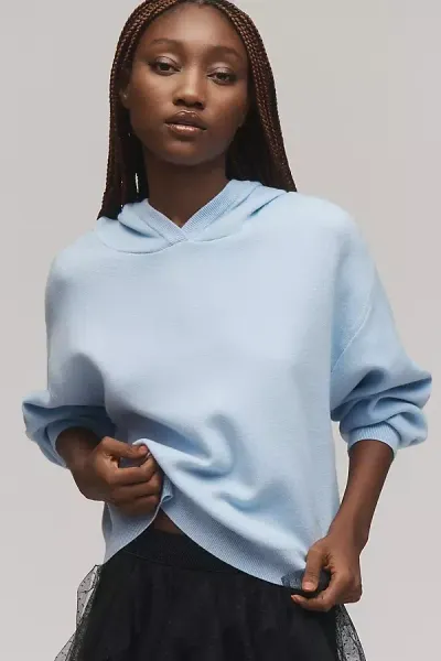 Maeve Compact Hooded Sweater In Blue