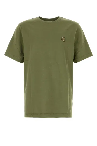 Maison Kitsuné Bold Fox Head Patch Comfort Tee Shirt-s Nd Maison Kitsune Male In Khaki