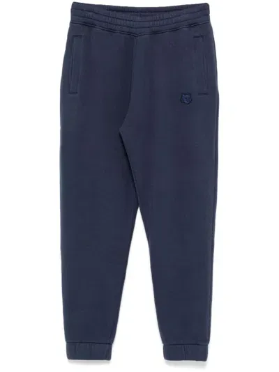 Maison Kitsuné Bold Fox Head Patch Comfort Track Pants In Blue