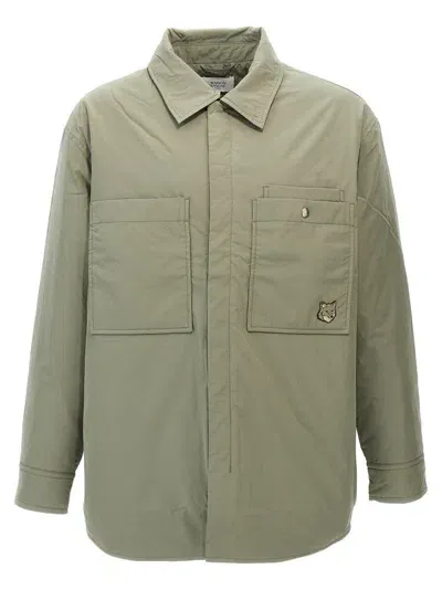 Maison Kitsuné Maison Kitsune Logo Overshirt Green