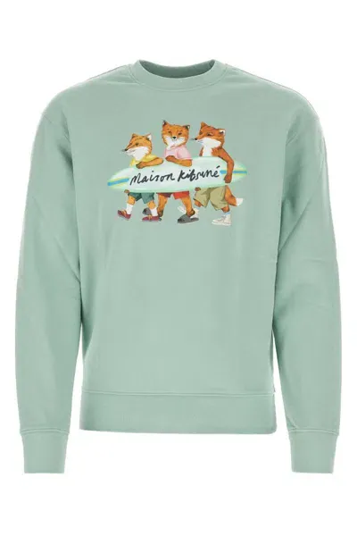 Maison Kitsuné Maison Kitsune Sweatshirts In Green