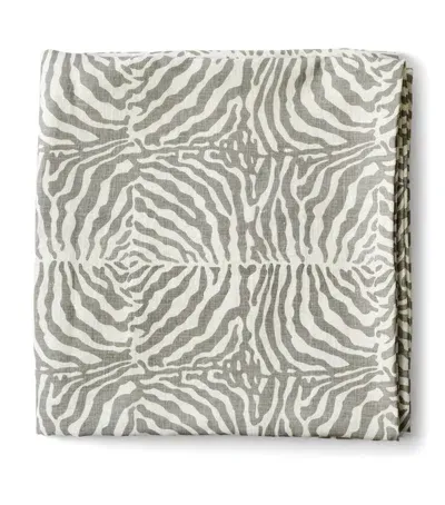 Maison Margaux Zebra Tablecloth In Grey