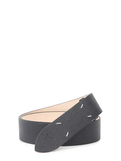 Maison Margiela Four Stitches Belt In Black