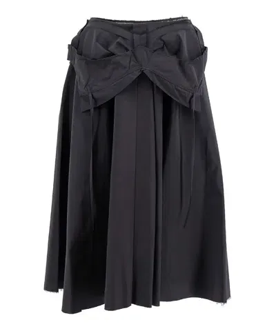 Maison Margiela Midi Skirt In Black