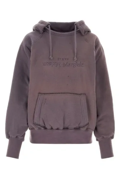 Maison Margiela Woman Purple Cotton Sweatshirt