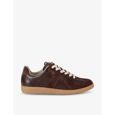 Maison Margiela Womens Brown Replica Leather Low-top Trainers In T2264 Brown