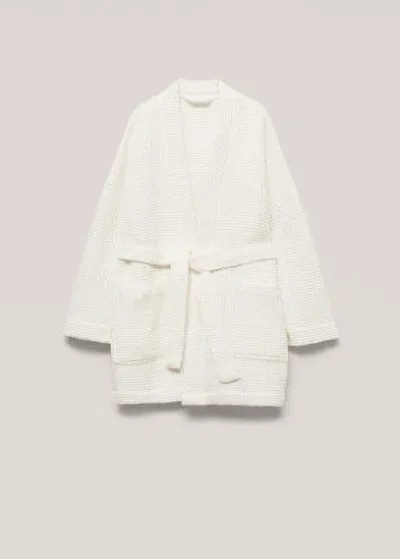 Mango Home Bathrobe Ecru