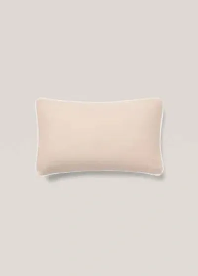 Mango Home Cotton Cushion Cover With Trim 45x45cm Sand In Neutral