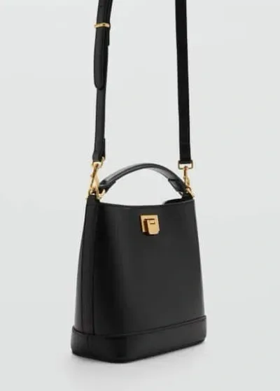 Mango Mini Sac Cabas Cadenas In Noir