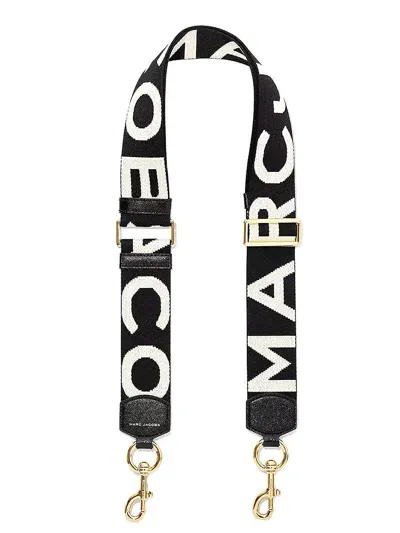 Marc Jacobs Branded Shoulder Strap In Black