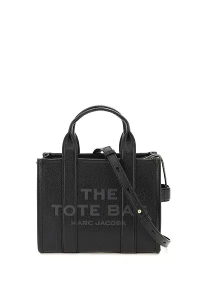 Marc Jacobs The Leather Small Tote Bag In 黑色的