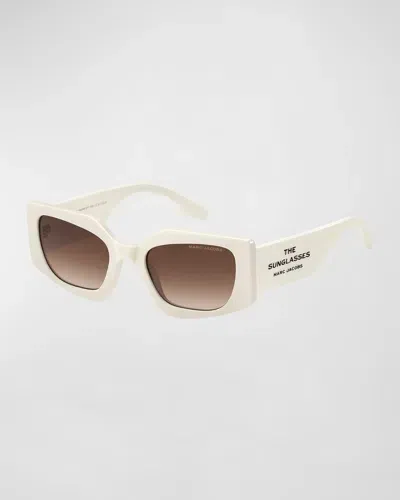 Marc Jacobs The Square Cat-eye Sunglasses In Off White