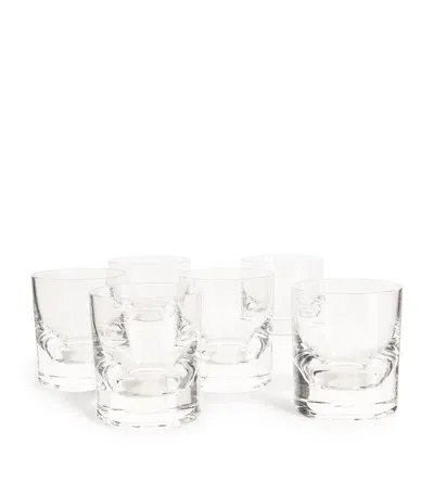 Mario Luca Giusti Set Of 6 Scotch And Whisky Tumblers In Clear