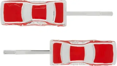 Marland Backus Red Traffic Jam Hairpin Set In Multi