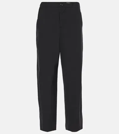 Marni High-rise Tapered Pants In Black