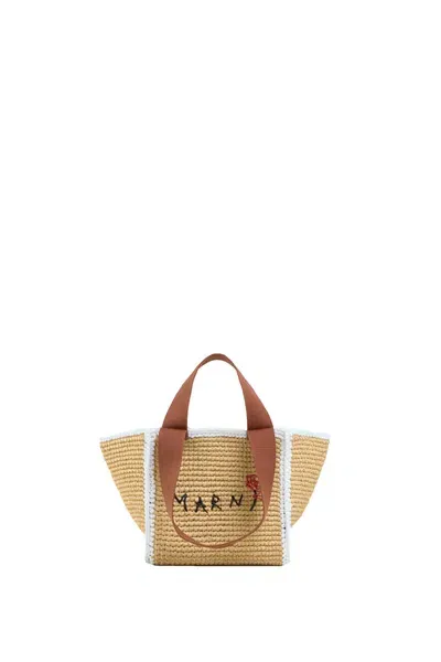 Marni Sillo Shoulder Bag In Natural