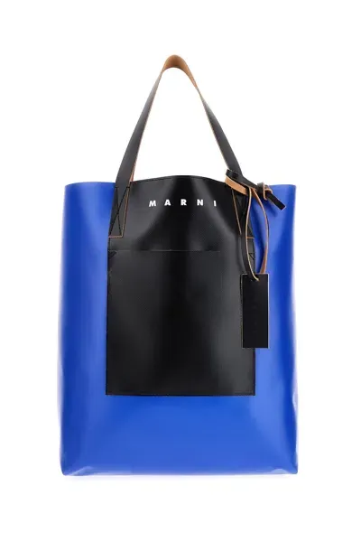 Marni Two-tone Polyester Tribeca Shopping Bag In Zo226