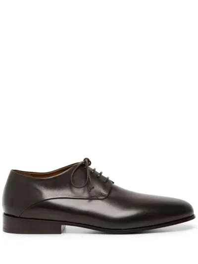 Marsèll Calf Leather Derby Shoes In Brown