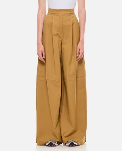 Max Mara Avoriaz Wide Leg Pants In Beige