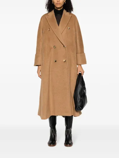 Max Mara Caronte Wool Coat In Brown