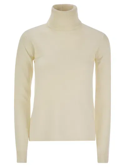 Max Mara Studio Sestri Cashmere Turtleneck Sweater In Neutral