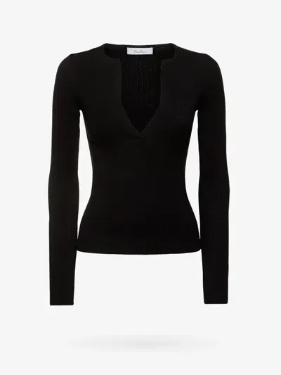 Max Mara Urlo Ribbed Jumper In Black