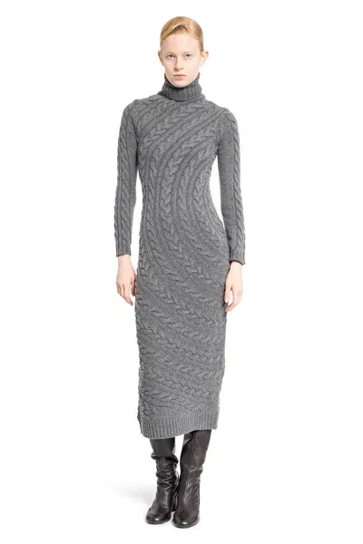 Max Mara Medium Grey Arte Long Dress