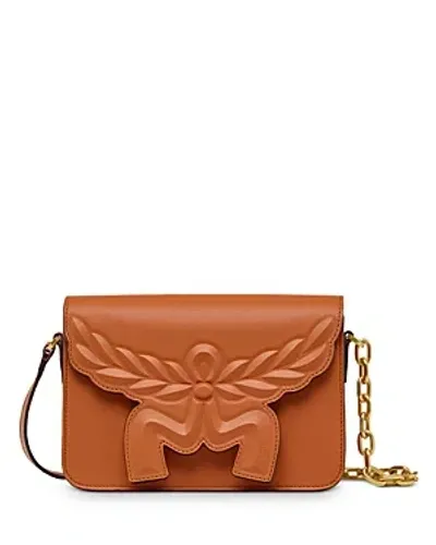 Mcm Himmel Maxi Honors Small Leather Crossbody In Terracotta