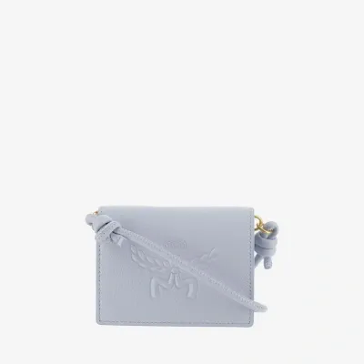 Mcm Himmel Shoulder Wallet In Blue