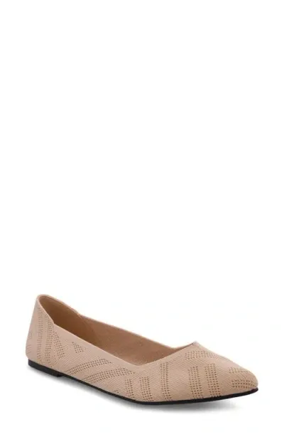 Mia Kerri Pointed Toe Flat In Oatmeal