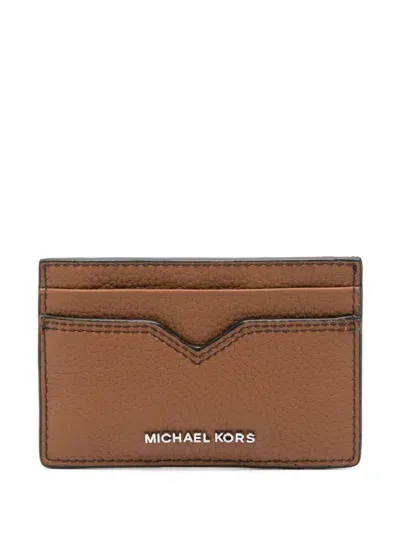 Michael Kors Hudson Notched Cardcase In Brown