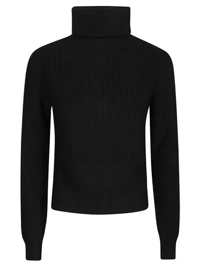 Michael Kors Turtleneck Knitted Jumper In Black