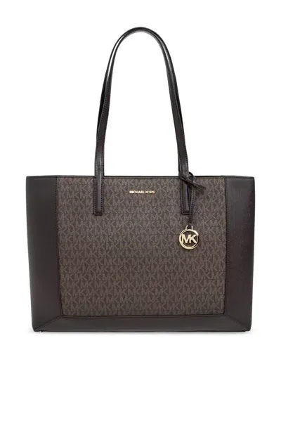 Michael Michael Kors Taryn Logo Plaque Tote Bag In Multi