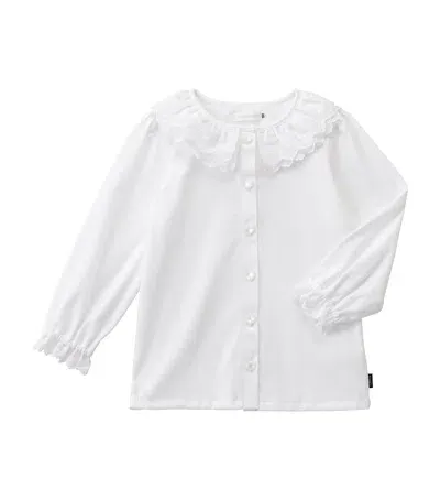 Miki House Kids' Broderie Anglaise Blouse In White