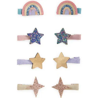 Mimi & Lula Kids' Assorted 8-pack Over The Rainbow Mini Hair Clips In White