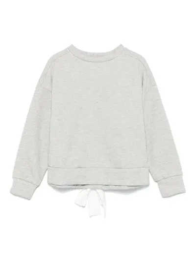 Miss Grant Kids' Lamé Sweatshirt In Grey