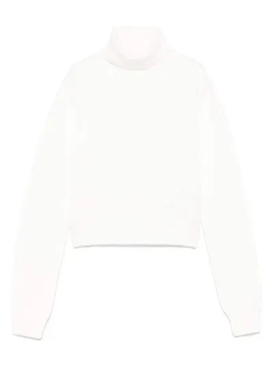 Miss Grant Kids' Roll-neck Sweater In White