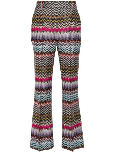 Missoni Capri Bootcut Tailored Trousers In Multicolour