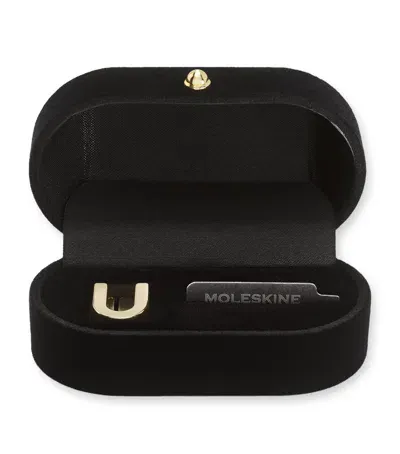 Moleskine Gold-plated U Notebook Charm In Black