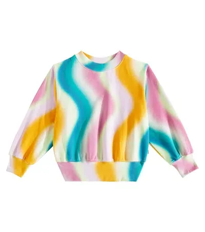 Molo Kids' Printed Cotton-blend Sweatshirt In White