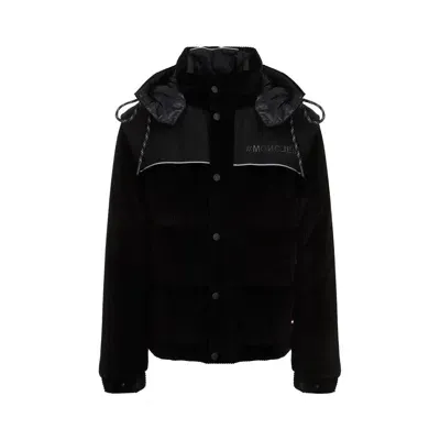 Moncler Grenoble Hooded Down Jacket In Black