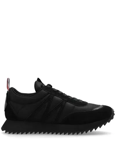 Moncler Pacey Black Suede Sneakers In Negro