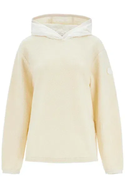 Moncler Teddy Effect Sweatshirt In Neutro