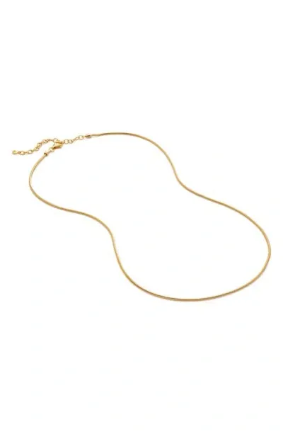 Monica Vinader Thin Snake Chain Necklace In 18ct Gold Vermeil