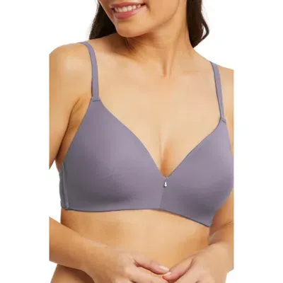 Montelle Intimates Wireless Convertible T-shirt Bra In Purple Cloud