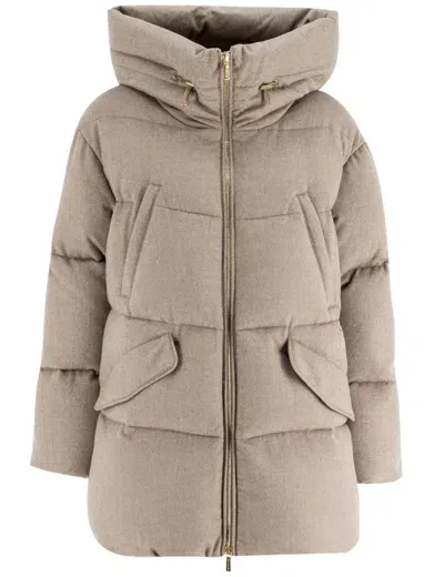 Moorer Down Jacket In Brown